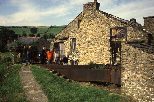 lothersdale waterwheel investigation by International Stationary Steam Engine Society – photo by Chris Allen